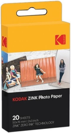 Kodak Zink 2x3 Zoll 50x76 Mm 20 Blätter Fotopapier