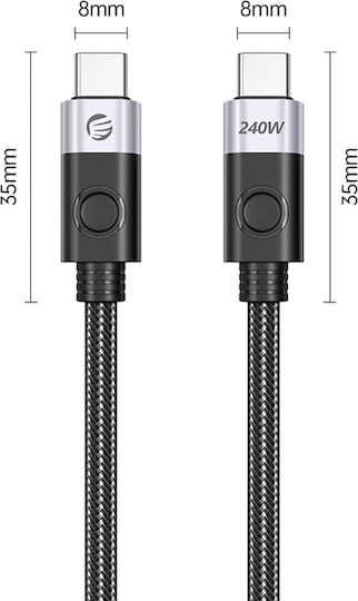 Orico USB 4 Video Cable USB-C Male - USB-C 240W PD Black 0.5m