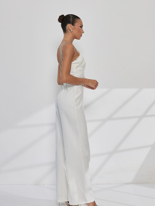 Damen Jumpsuit Weiß / Off-White