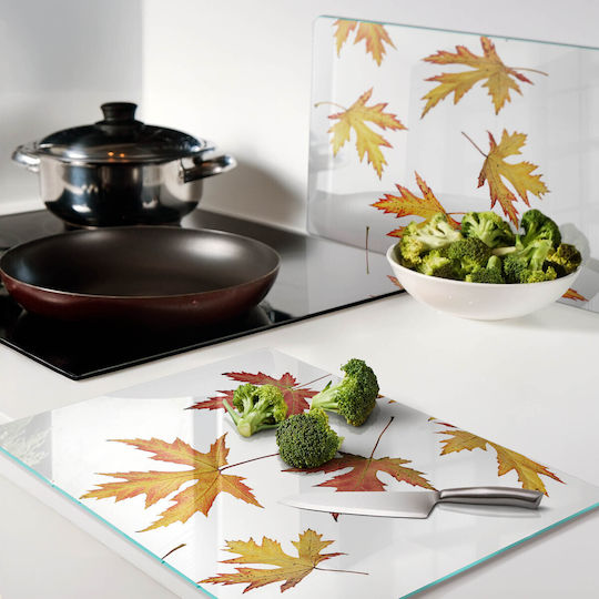 Tulup Set Yellow Glass Chopping Board 52x40cm 2 Pieces