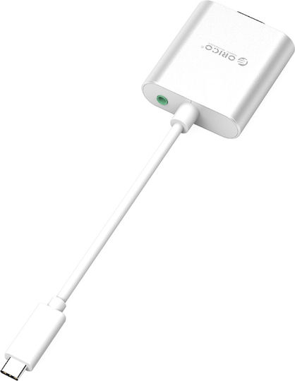 Orico USB-C male to 3.5mm VGA female Silver