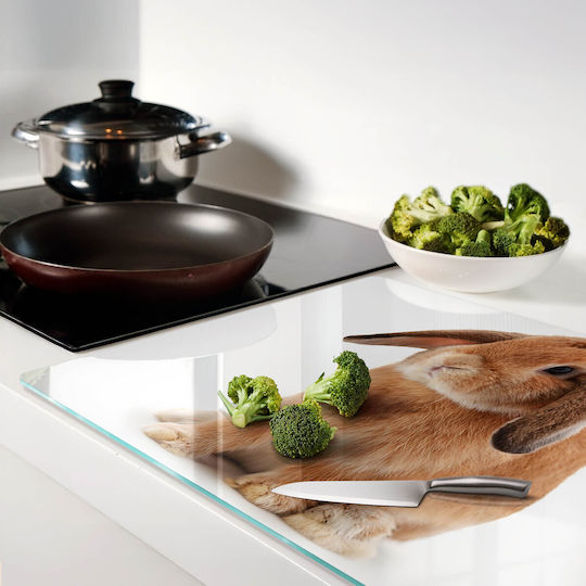 Tulup Red Glass Chopping Surface 80x52cm
