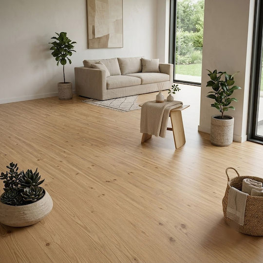 Αυτοκόλλητο Πλαστικό Pvc Δάπεδο Τύπου Laminate 15x91cm Φυσικό Πεύκο 1τμχ Fd814