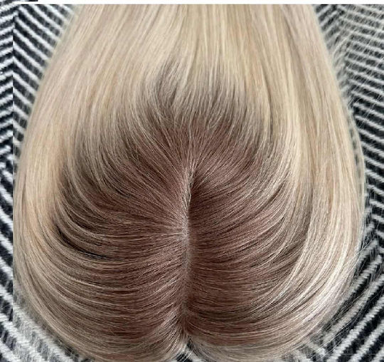 Remy Extension mit Menschliche Haar in Licht Blond Farbe 35cm Topper Tüll