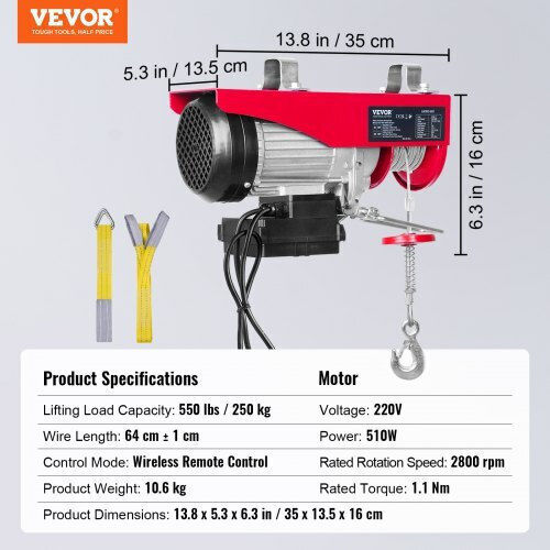 Vevor Load Lifting System for Loads up to 250kg