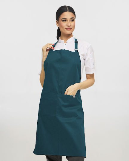 Ayo Halat Ospătar Barista Barman Corp Întreg Albastru Petrol