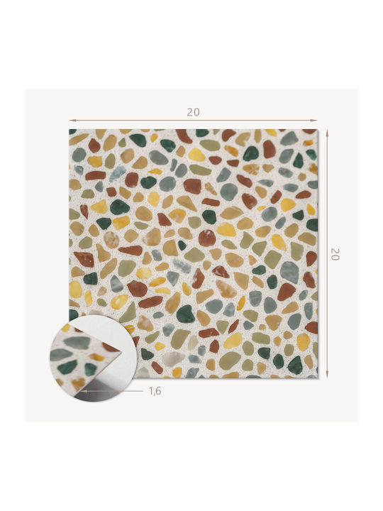 Set Wandsticker Vinyl Fliesen Mosaik Design Stein 20x20x20 cm