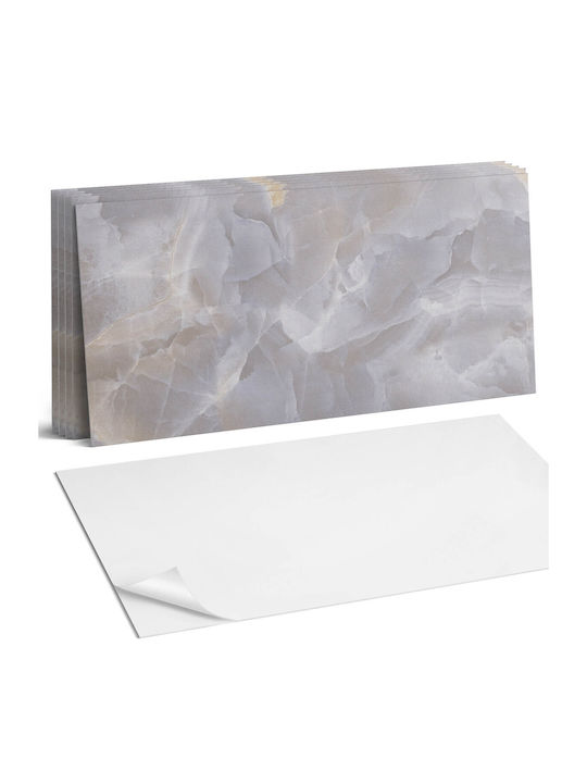 Set Of Vinyl Tiles Living Room Self Adhesive Design Natural Stone 6x60x30 Cm