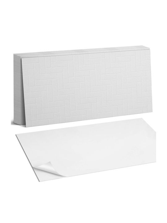 Set Vinyl Kacheln Design Ziegel Fischgrät 10x40x20 cm