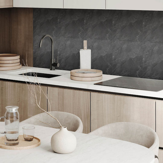 Set of Vinyl Tiles Kitchen Natural Stone Texture 9x30x30 Pcs