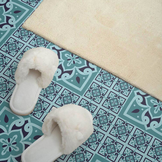 Set Of Vinyl Tiles Floral Pattern Kitchen Living Room 9x30x30 Cm