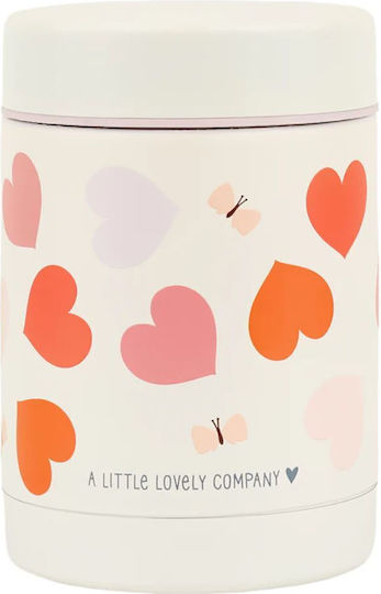A Little Lovely Company Plastic Kids Thermos Water Bottle Set with Straw Non Spill Tritan 450ml