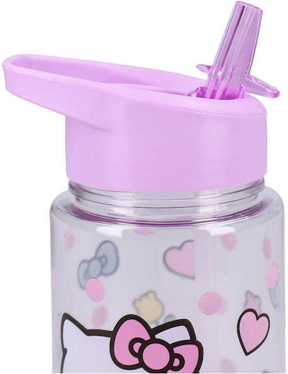 Vintage Lovers Kinder Trinkflasche Hello Kitty mit Stroh Rosa 450ml