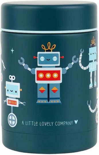 A Little Lovely Company Kids Water Bottle Set Made of Tritan Plastic Thermos with Straw Non Spill Tritan 450ml
