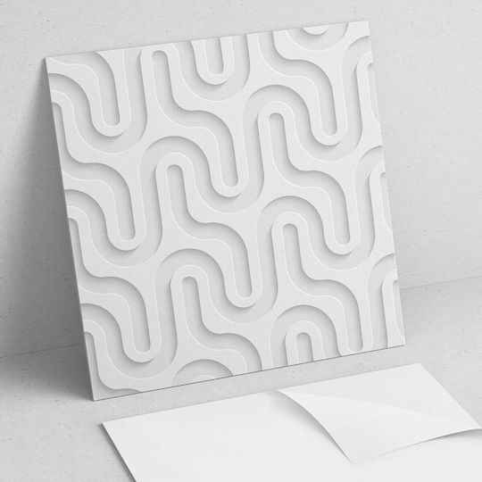 Coloray Wandsticker Pvc Verpackung Design Wohnzimmer Wandsticker Wellen Dreidimensionale Schichten 4x50x50 cm