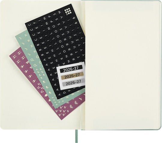 Moleskine Wöchentliches Tagebuch 2026-2027 18 Monate Mit Hartcover Große 13x21 Salbeigrün