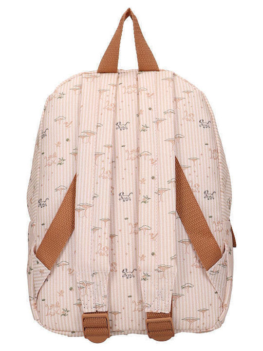 Vintage Lovers School Backpack For Elementary Beige