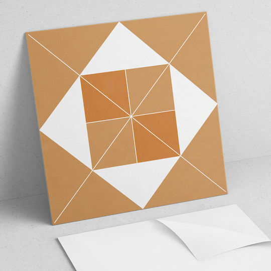 Set de Plăci de Vinil Design Living Autocolante Geometrice Nuanțe 4x50x50 Cm