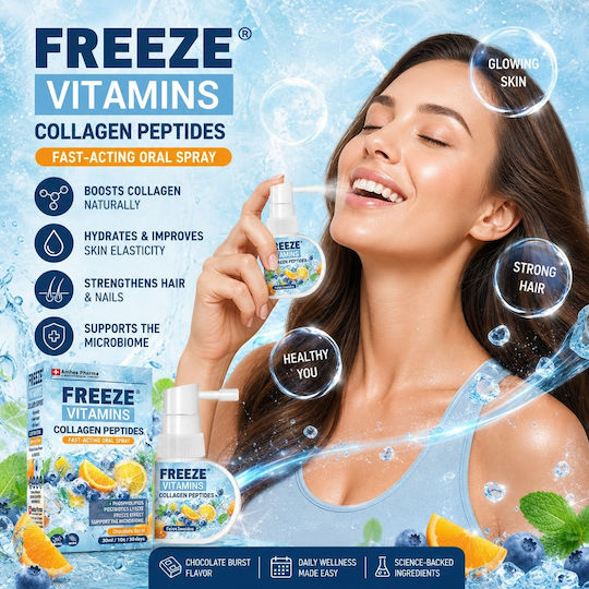 Amhes Freeze Vitamins – Collagen Peptides with Vitamin C 30ml Chocolate Burst