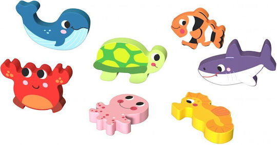 Дървен детски пъзел Pegged за 1+ години 8 бр Tooky Toys