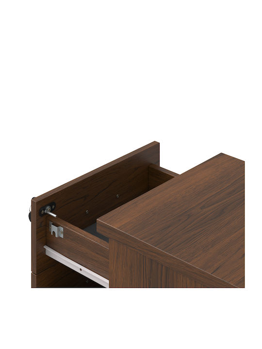 Office Drawer Wooden Fesialo with Wheels Lock & Drawers Wenge 39x47x52.5cm