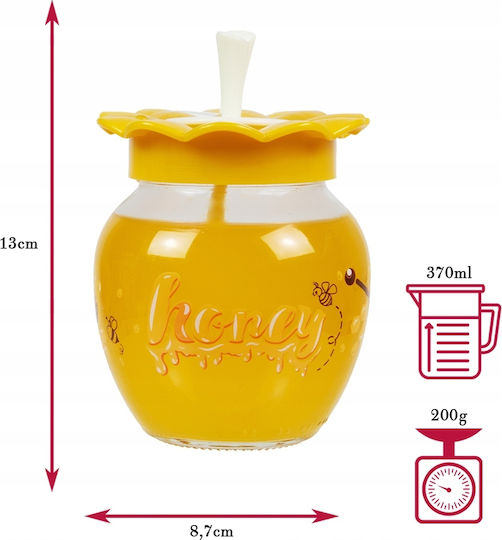 Bimberek General Use Glass Transparent Vase with Lid 380ml 1 Piece