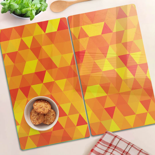 Tulup Σετ Επιφάνεια Κοπής Γυάλινη Κίτρινη 52x30cm 2τμχ