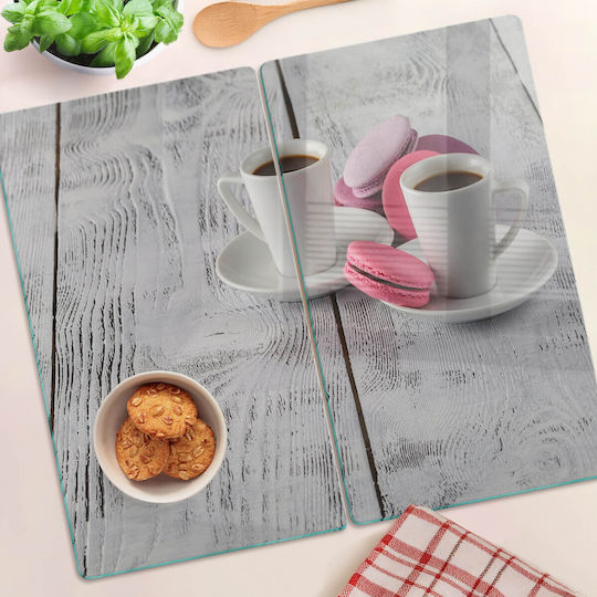 Tulup Schneidebrett Glas Rosa Set 52x30cm 2 Stück