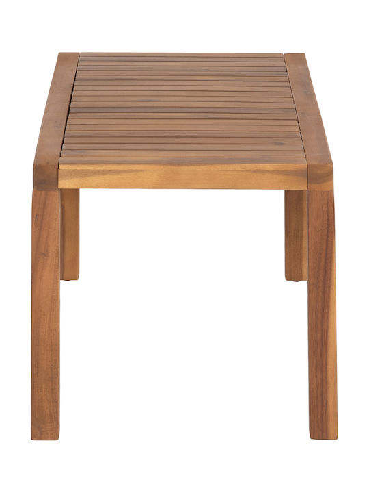 Wooden Sitting Room Table for Small Outdoor Spaces Kirby Natural 88x44x40cm