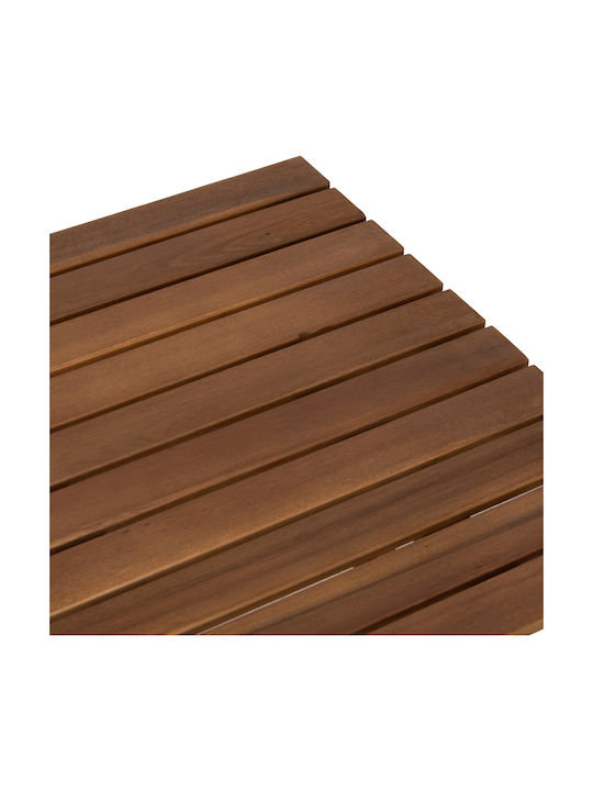 Wooden Auxiliary Table for Small Outdoor Spaces Foldable Endo Natural 45x45x45cm