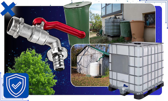 Totalstore Sphärische Wasserhahn 3/4 mit Verbinder Gartenschlauch Wasserhahn Mauser