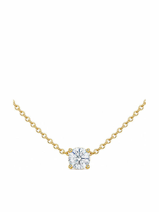 Xryseio Necklace From 14K Gold With Zircon