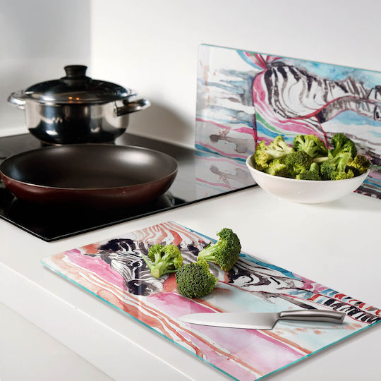 Tulup Set Tocătoare De Bucătărie Din Sticlă Multicolore 52x30cm 2 Bucăți