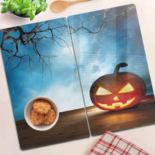 Tulup Set Blue Glass Chopping Board 52x30cm 2 Pieces