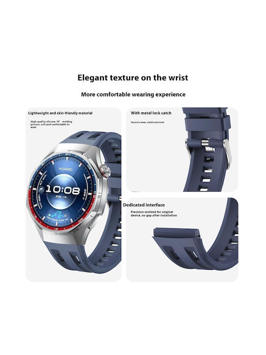 Huawei Watch Ultimate 2/Watch GT Runner 2/Watch GT 6 Pro 46mm Silicone Strap Blue