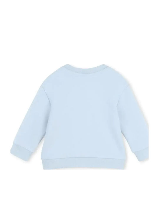 Kids Sweatpants Set Beige With Light Blue