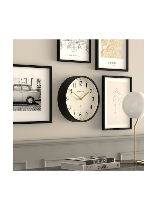 Newgate Master Edwards Silent Wall Clock Metallic Black Ø30cm