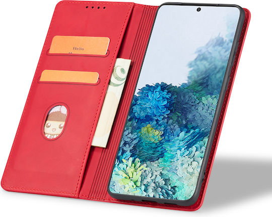 Bodycell Book Din Piele Artificială / Piele Roșu (Realme 16 Pro)