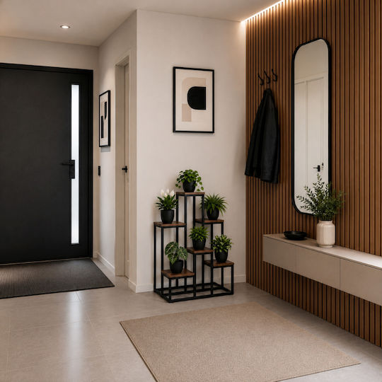 Suport Metalic Negru Pentru Plante 67x34.5x51cm