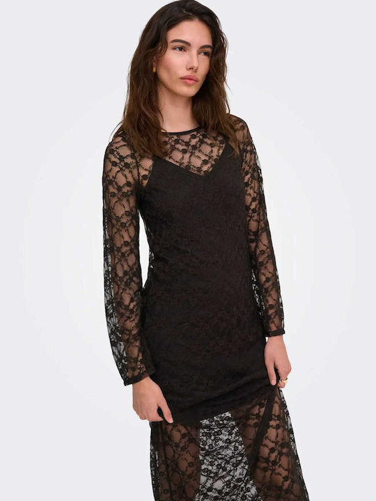 Summer Maxi Evening Dress with Lace Mulch