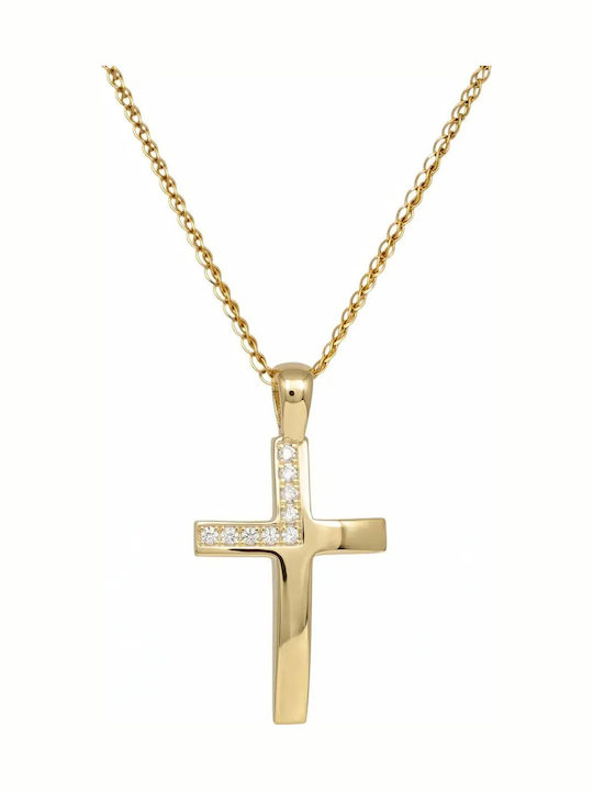 Women's Gold Cross 9K with Chain