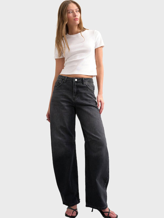 High Rise Women's Jean Pants Black