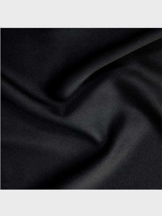 Damen Satin Hose in Loose Passform Schwarz
