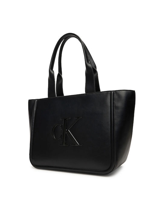 Monogram Fabric Women's Tote Bag Black