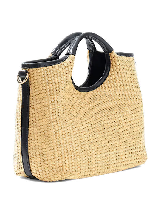 Kirsten Rattan Damen Satchel Tasche Schwarze
