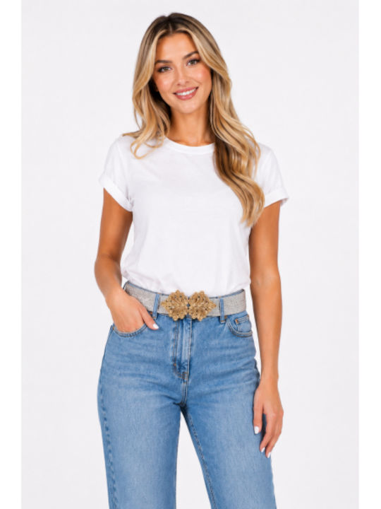 Women's Belt Silver SC-05718-8-26BE-SILVER