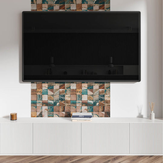 Pachet de Plăci de Vinil cu Instalare Ușoară Mozaic Plăci de Piatră 4x50x50 Bucăți