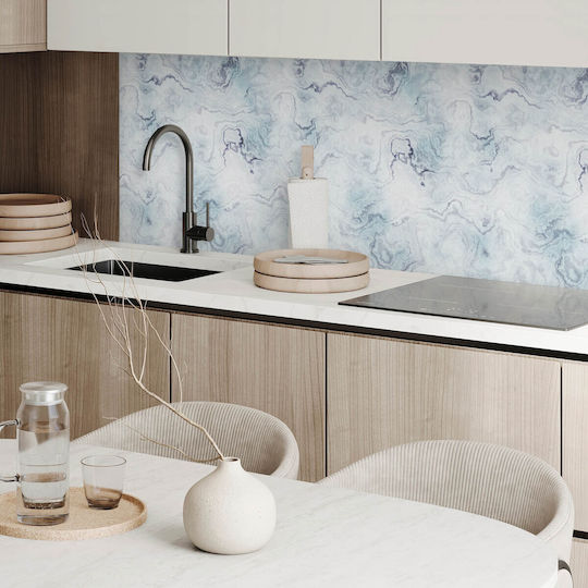Set Of Vinyl Tiles Kitchen Or Bathroom Decoration Abstract Marble Pattern 4x50x50 Cm