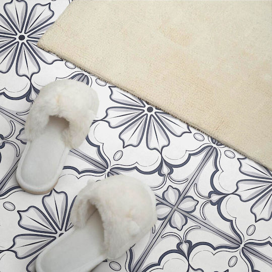 Vinyl Tile Set Kitchen Or Bathroom Decoration Floral Pattern Tile 6x60x30 Cm