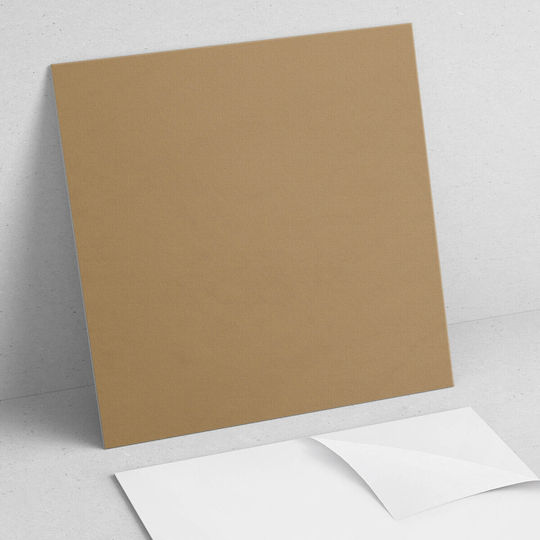 Decorațiune Din Vinil Imprimare Asamblare Fără Unelte Galben Închis 4x50x50 Bucăți